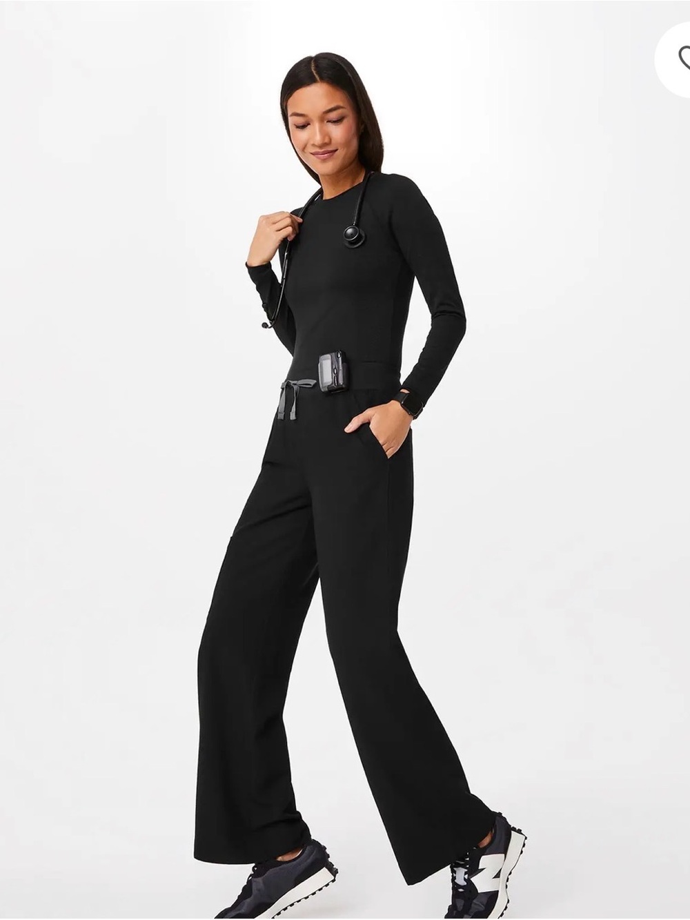 Figs Isabel High-Rise Wide-Leg Scrub Pant - Picture 7 of 10
